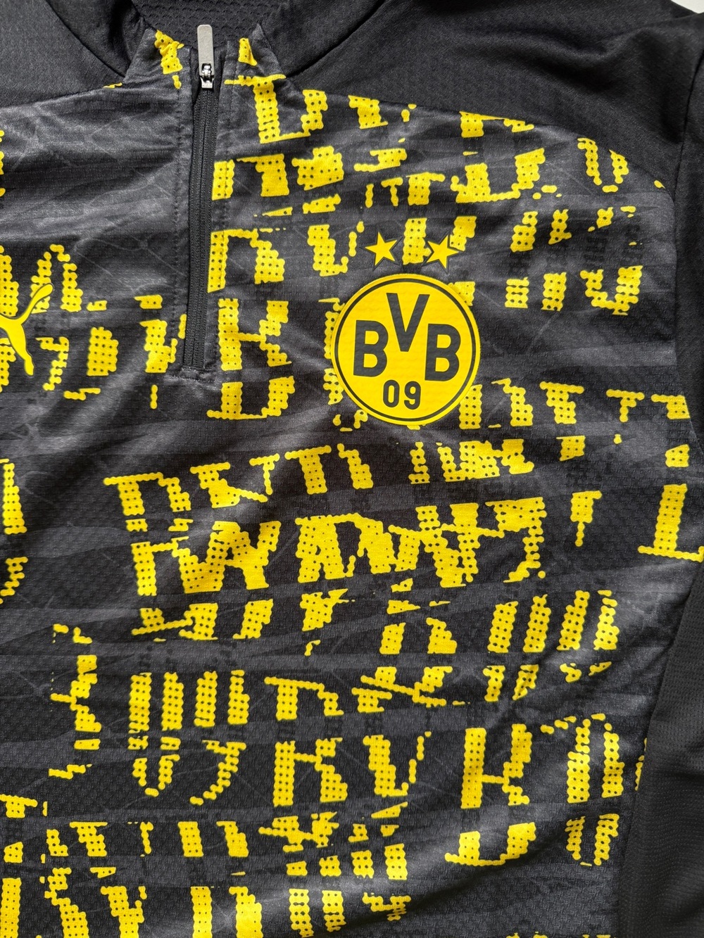 Puma [L] BVB Borussia Dortmund Prematch 1/4 Zip Jersey Black/Yellow 779115-02